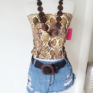 NWT Snake print tube top
